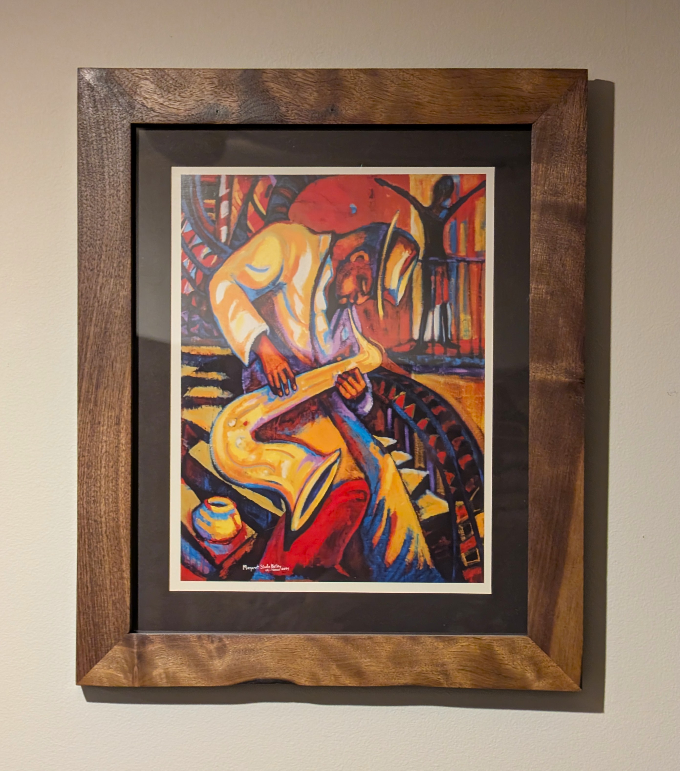 Marbled walnut frame